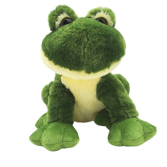 Toys R Us GREEN FROG Plush 2015 Stuffed Animal 14” Geoffrey Rare Big Eyes Soft - Picture 3 of 7